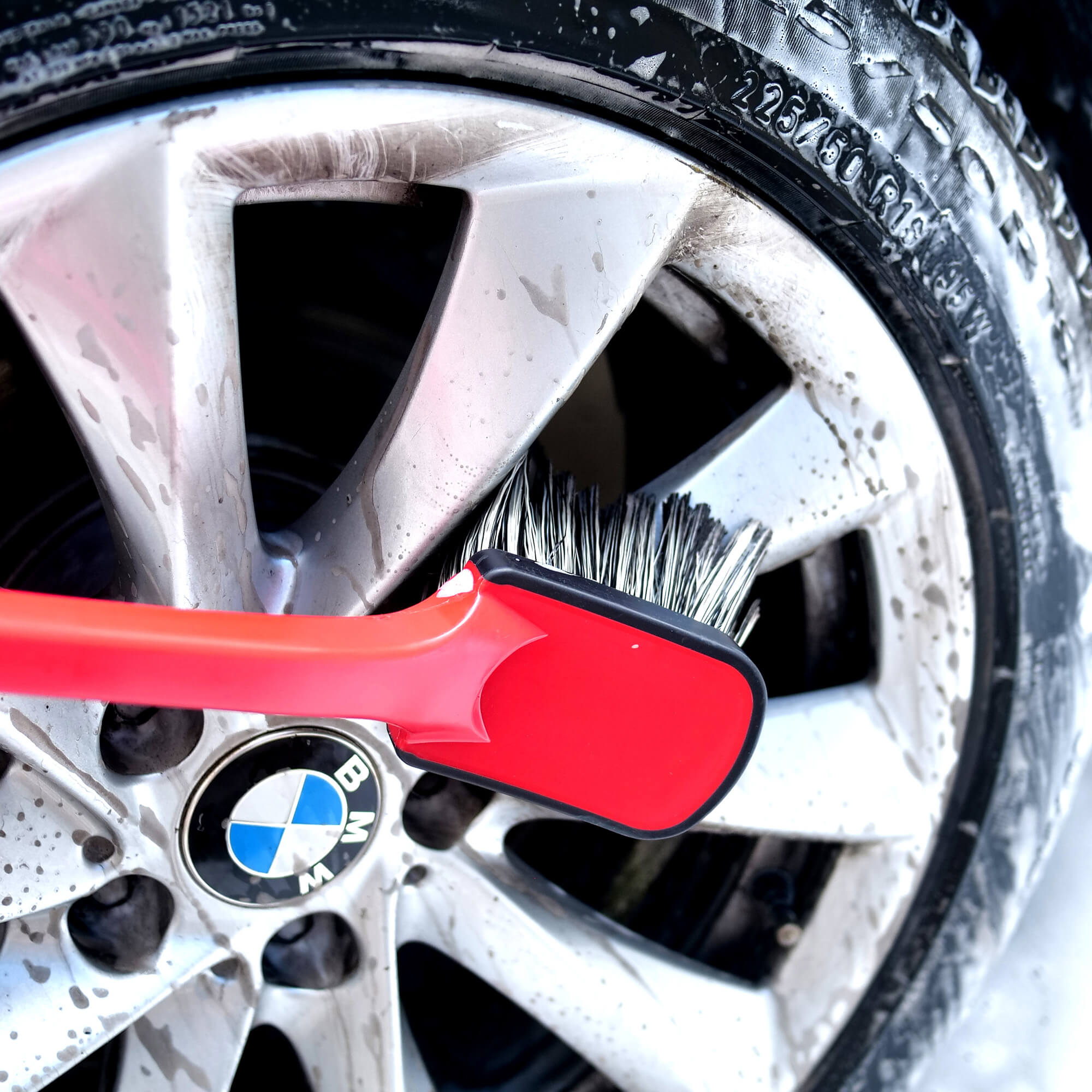 Soft Grip Tire & Wheel Cleaning Brush-Long Handle - Detailing